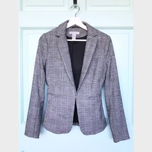 Women's Black And White Plaid blazer